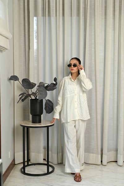 White Embroidered Set