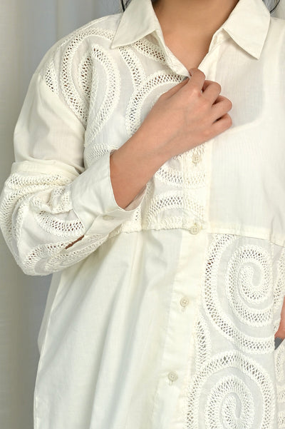 White Embroidered Set