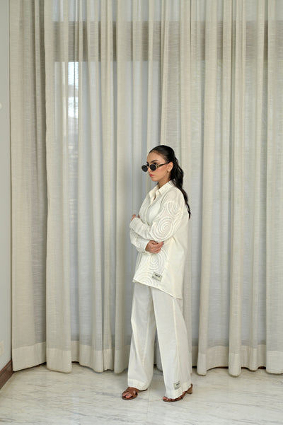 White Embroidered Set