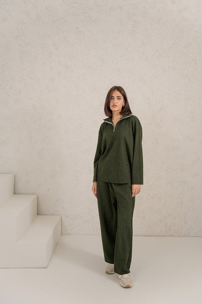 Evergreen Cozy Zip Set
