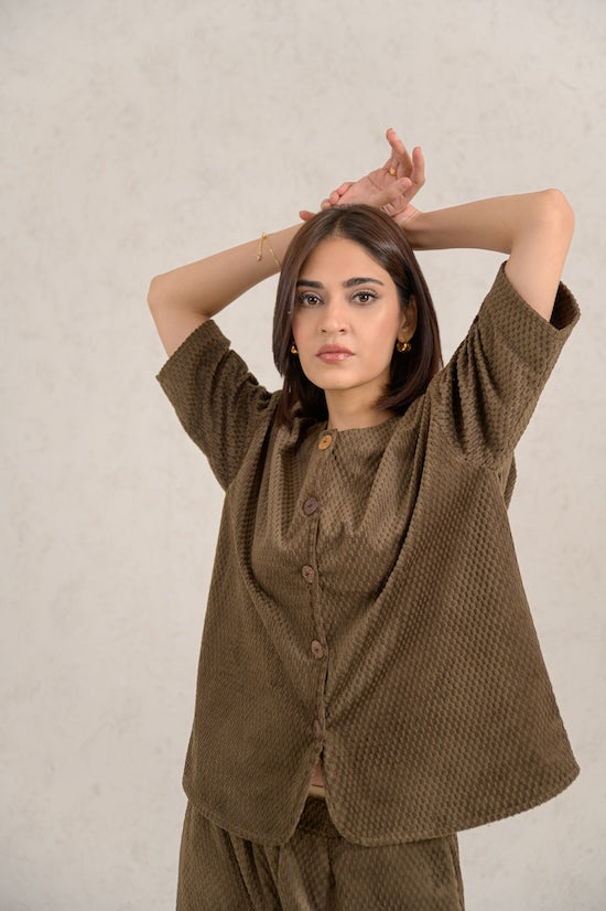Mocha Textura Top