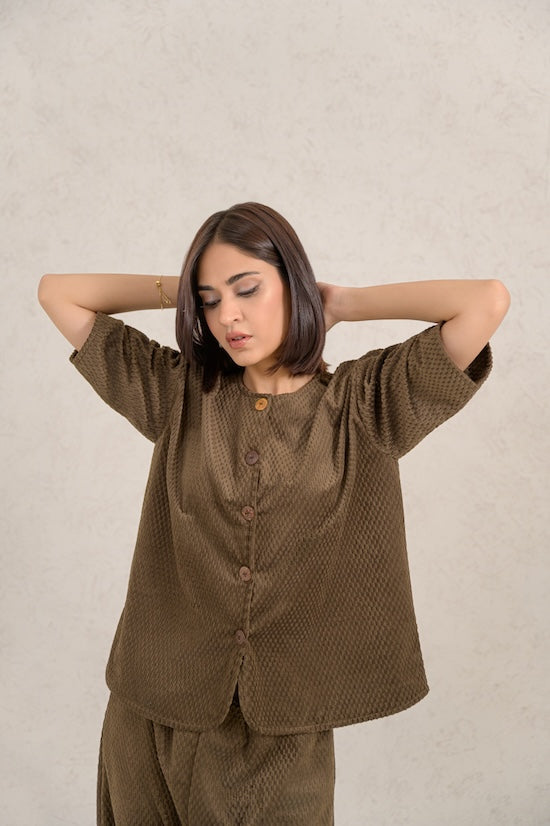 Mocha Textura Top