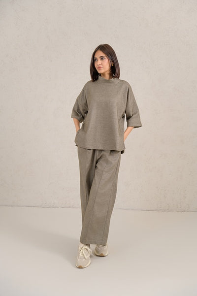 Ash Mock-Neck Minimal Set